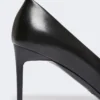 Nappa leather court shoes, black