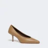 Nappa leather court shoes, mud