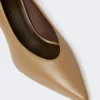 Nappa leather court shoes, mud
