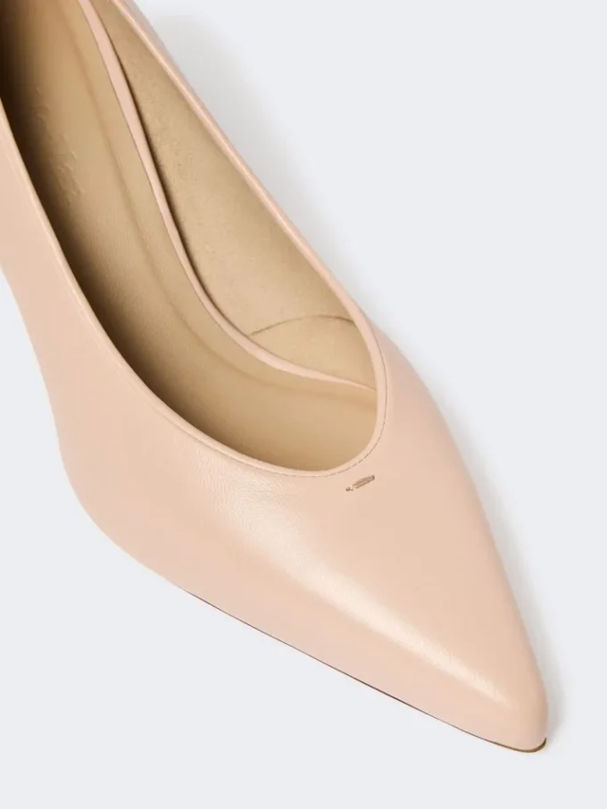 Nappa leather court shoes, pink