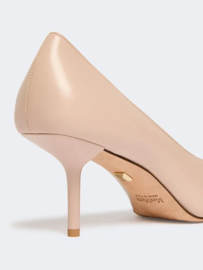 Nappa leather court shoes, pink