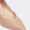 Nappa leather court shoes, powder