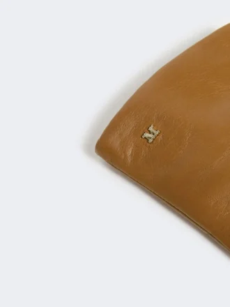 Nappa leather gloves, tobacco