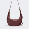 Nappa leather hobo bag, bordeaux Nappa leather hobo bag, bordeaux