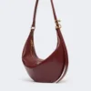 Nappa leather hobo bag, bordeaux Nappa leather hobo bag, bordeaux