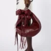 Nappa leather hobo bag, bordeaux Nappa leather hobo bag, bordeaux