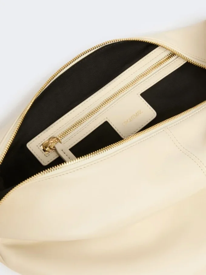 Nappa leather hobo bag, vanilla Nappa leather hobo bag, vanilla