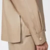 Nappa leather jacket, sand