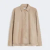 Nappa leather jacket, sand