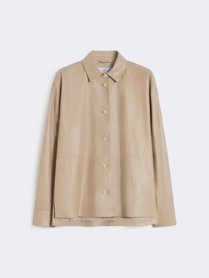 Nappa leather jacket, sand