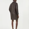 Nappa leather overcoat, brown