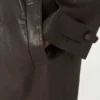 Nappa leather overcoat, brown
