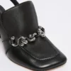 Nappa leather slingbacks, black