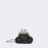 Nappa sheepskin nano pasticcino bag, black Nappa sheepskin nano pasticcino bag, black