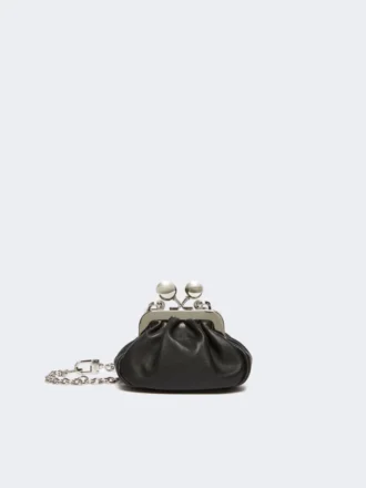 Nappa sheepskin nano pasticcino bag, black