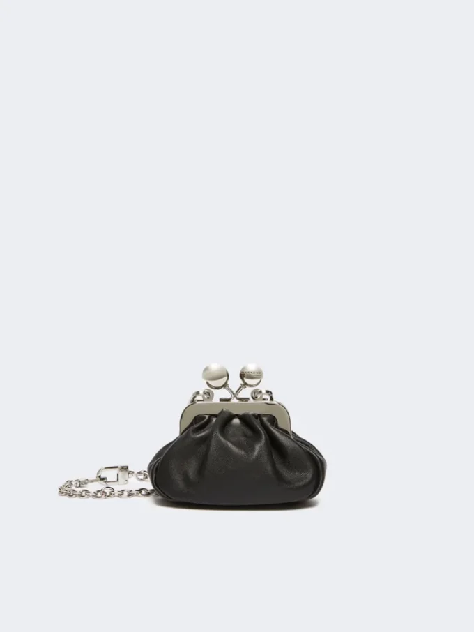 Nappa sheepskin nano pasticcino bag, black Nappa sheepskin nano pasticcino bag, black