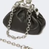 Nappa sheepskin nano pasticcino bag, black Nappa sheepskin nano pasticcino bag, black