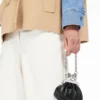 Nappa sheepskin nano pasticcino bag, black Nappa sheepskin nano pasticcino bag, black