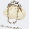 Nappa sheepskin nano pasticcino bag, ivory Nappa sheepskin nano pasticcino bag, ivory