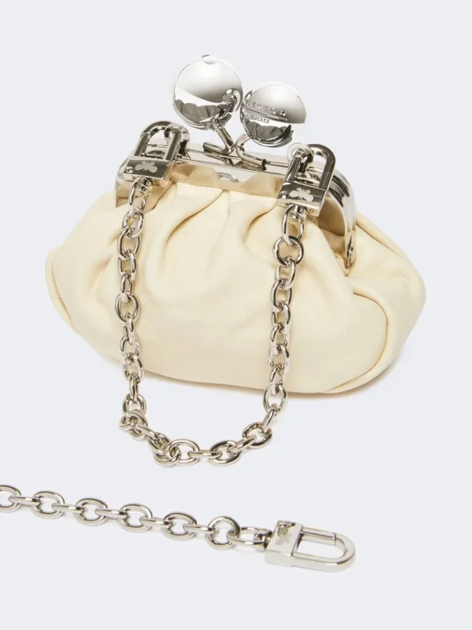 Nappa sheepskin nano pasticcino bag, ivory Nappa sheepskin nano pasticcino bag, ivory
