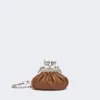 Nappa sheepskin nano pasticcino bag, tobacco Nappa sheepskin nano pasticcino bag, tobacco