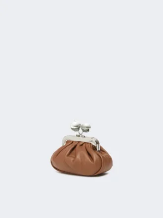 Nappa sheepskin nano pasticcino bag, tobacco