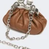 Nappa sheepskin nano pasticcino bag, tobacco Nappa sheepskin nano pasticcino bag, tobacco
