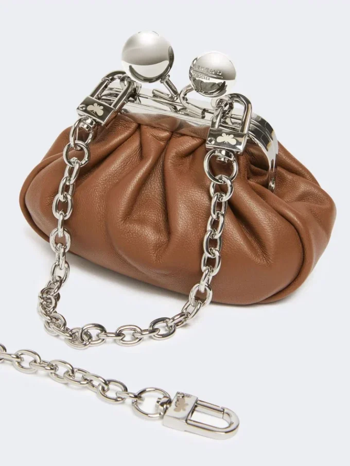 Nappa sheepskin nano pasticcino bag, tobacco Nappa sheepskin nano pasticcino bag, tobacco