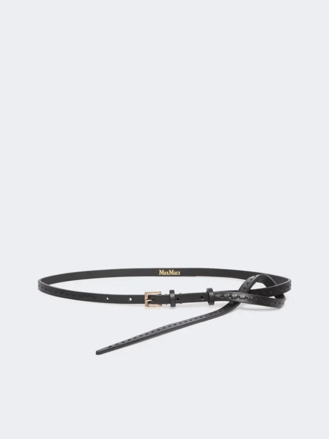 Natural leather belt, black Natural leather belt, black