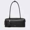 Natural leather bowler bag, black Natural leather bowler bag, black