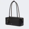 Natural leather bowler bag, black Natural leather bowler bag, black
