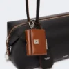 Natural leather bowler bag, black Natural leather bowler bag, black