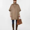 Natural leather handbag, amber brown