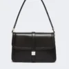 Natural leather handbag, black Natural leather handbag, black