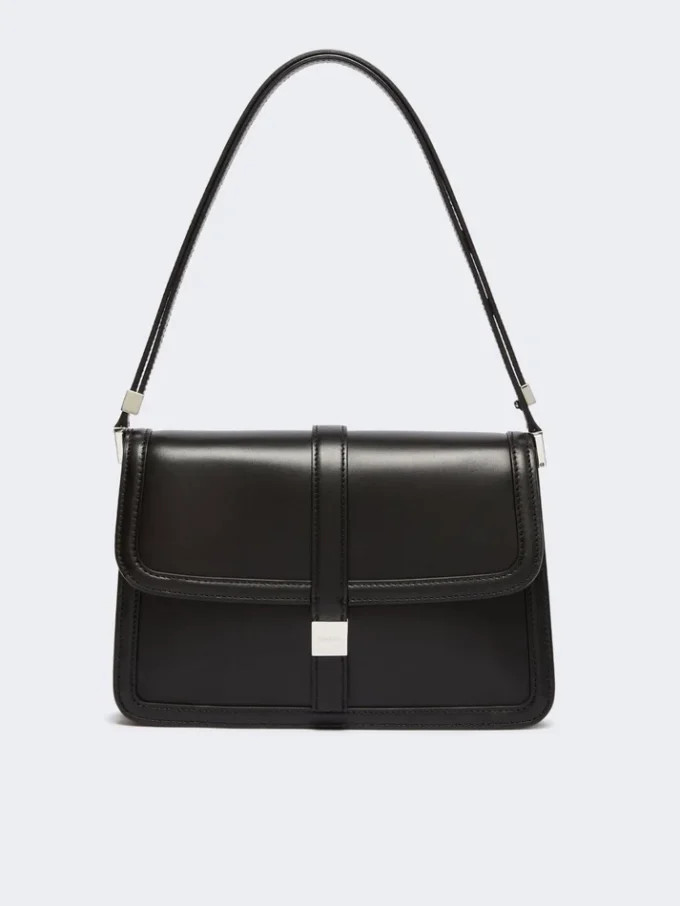 Natural leather handbag, black Natural leather handbag, black