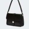 Natural leather handbag, black Natural leather handbag, black