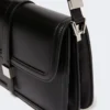 Natural leather handbag, black Natural leather handbag, black