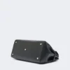 Natural leather handbag, black