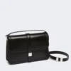 Natural leather handbag, black Natural leather handbag, black