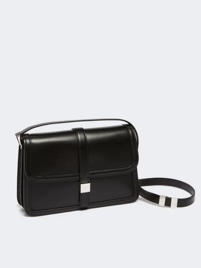 Natural leather handbag, black Natural leather handbag, black