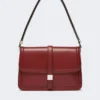 Natural leather handbag, bordeaux Natural leather handbag, bordeaux