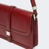 Natural leather handbag, bordeaux Natural leather handbag, bordeaux