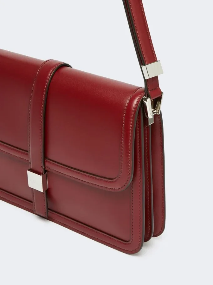 Natural leather handbag, bordeaux Natural leather handbag, bordeaux