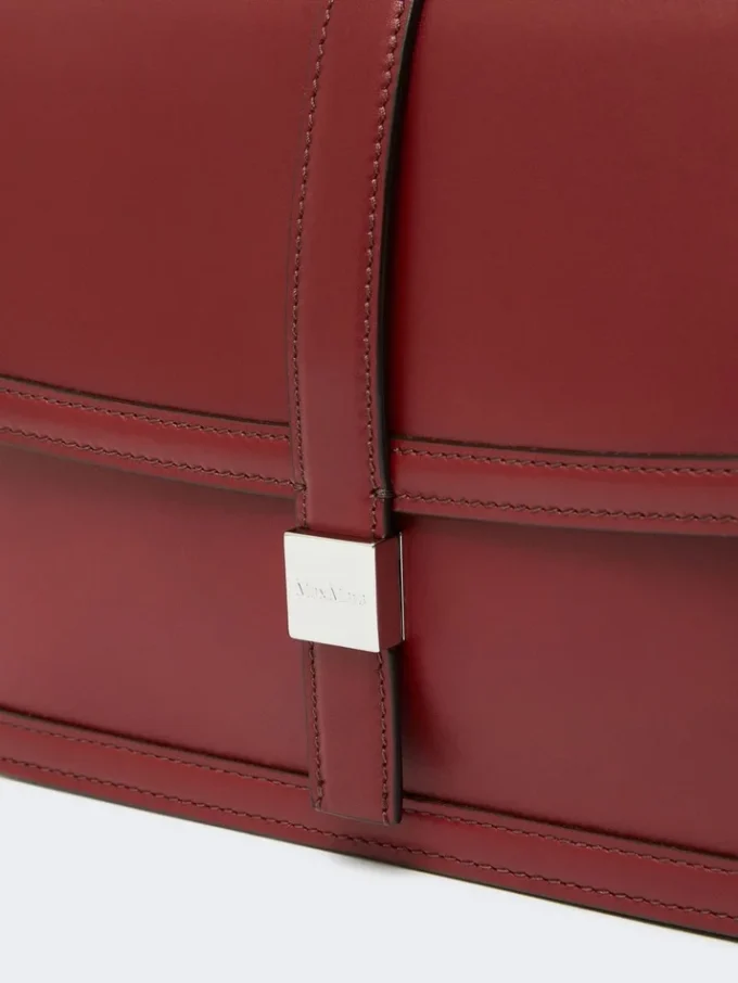 Natural leather handbag, bordeaux Natural leather handbag, bordeaux