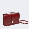 Natural leather handbag, bordeaux Natural leather handbag, bordeaux