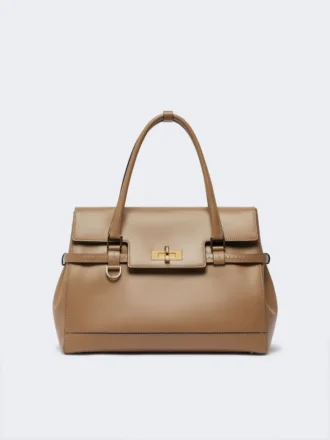 Natural leather handbag, mud Natural leather handbag, mud