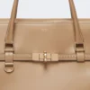 Natural leather handbag, mud