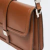 Natural leather handbag, tobacco Natural leather handbag, tobacco