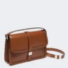 Natural leather handbag, tobacco Natural leather handbag, tobacco