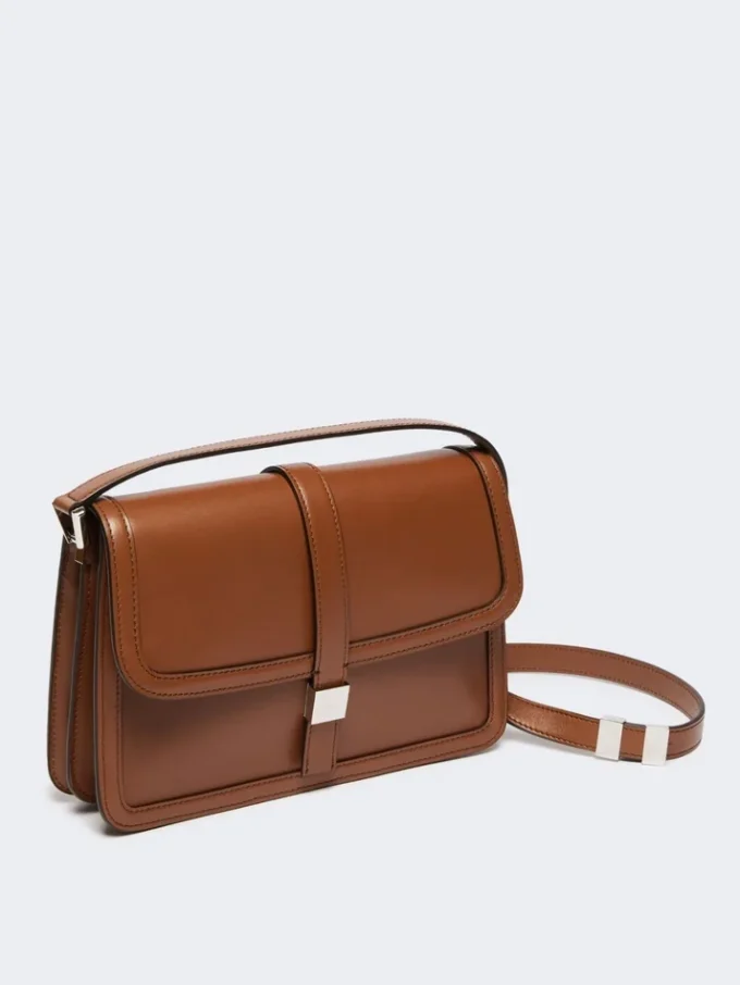 Natural leather handbag, tobacco Natural leather handbag, tobacco
